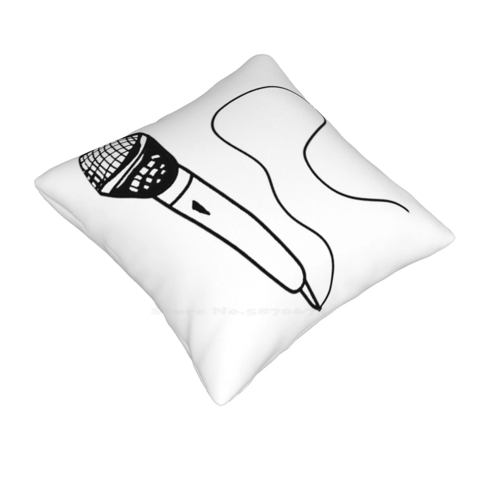 Microphone Bedroom Office Hug Pillowcase Microphone Wire Singing Black And White