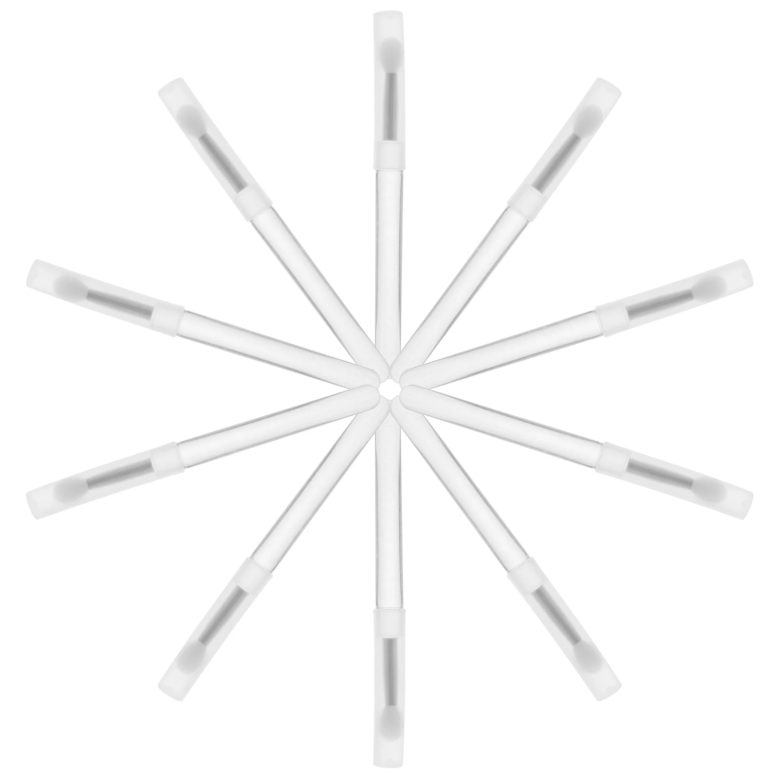 

Lip Brush Set Lipstick Gloss Applicator Mini White Silica Gel Making Kit Travel