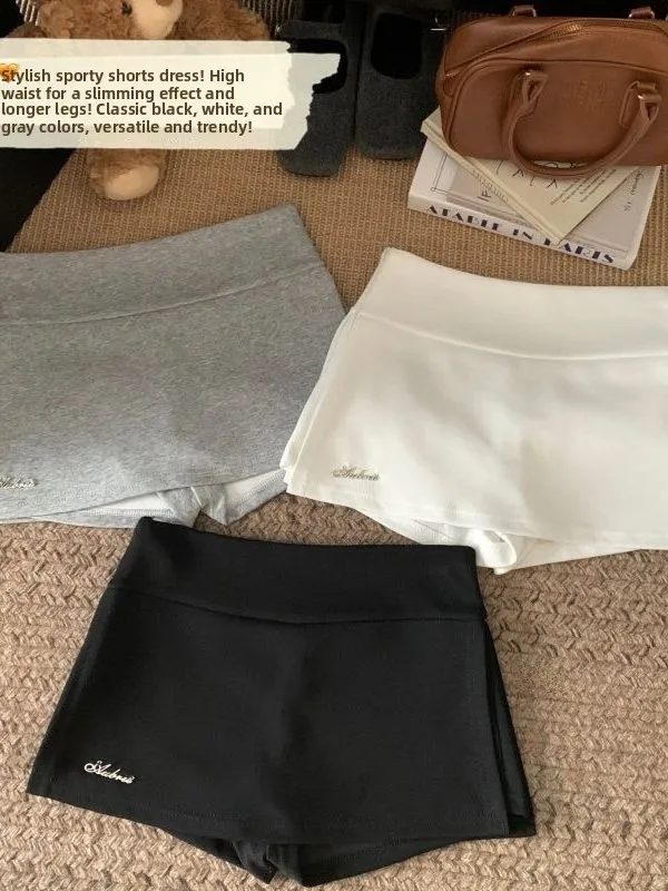 Black High Waist Slit Skirt Pants Women's Sporty  A-Line Skirt Small Size Bodycon Skirt Summer Casual Fashion