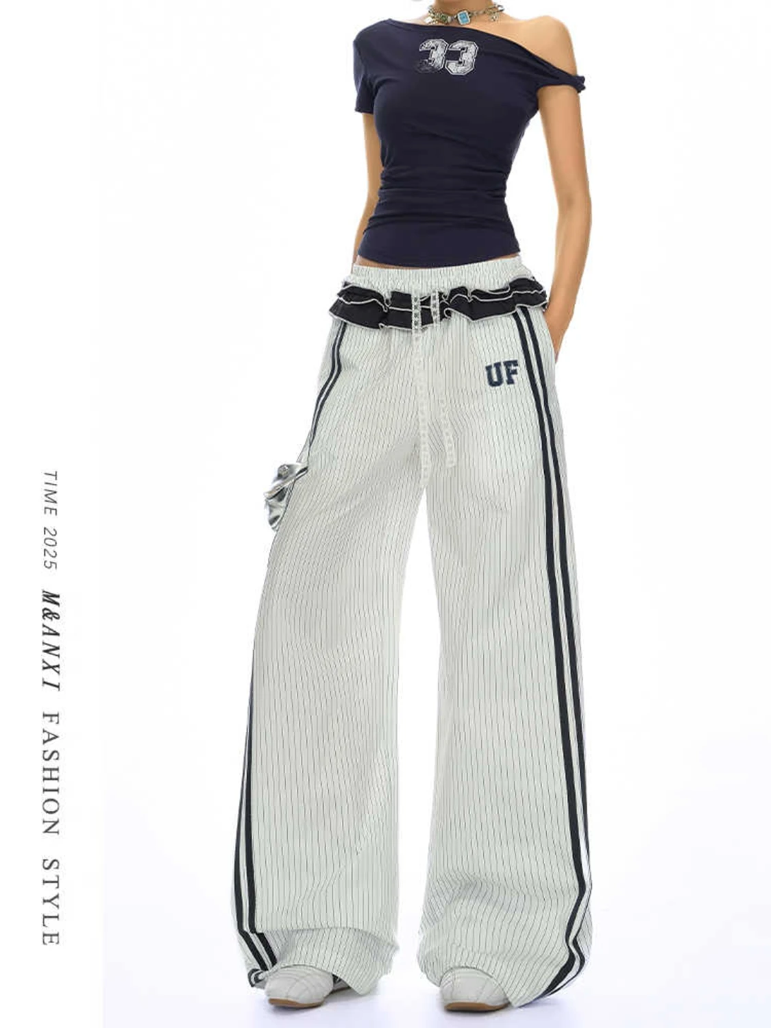 

Women Khaki Wrap Skirt Long Pants Baggy Parachute Pants Harajuku Japanese 2000s Style Y2k Vintage Trousers Oversize Clothes New