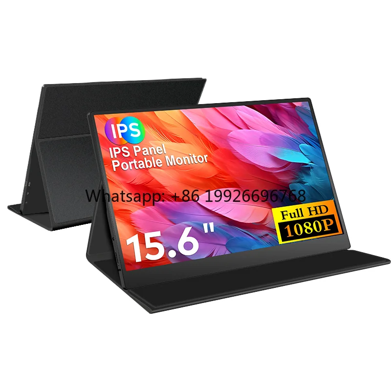 New Design 15.6 Inch FHD 1920*1080  Monitor USB Type-C IPS LCD Touchscreen 99% SRGB Built-in Speaker Gaming Monitor for