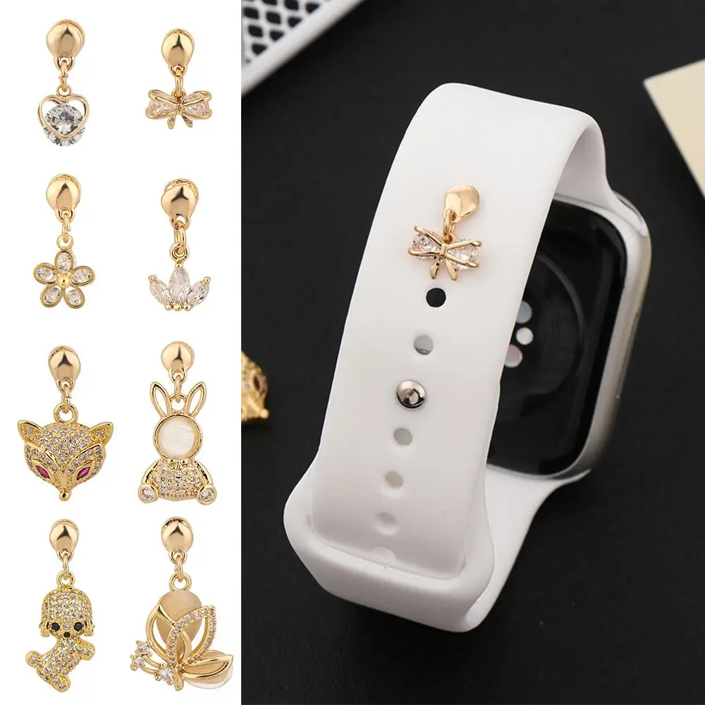 Fashion Metal Nails For iwatch Diamond Accessories Strap Decorative Pendant For Apple Watch Silicone