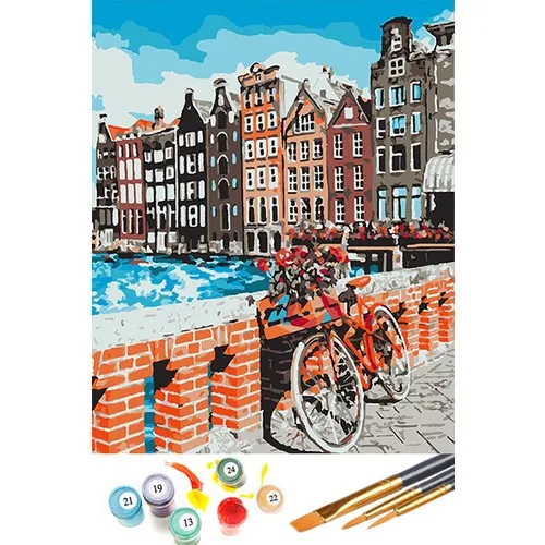 Tabdiko Painting By Numbers Hobby Kit Amsterdam 40x50 cm