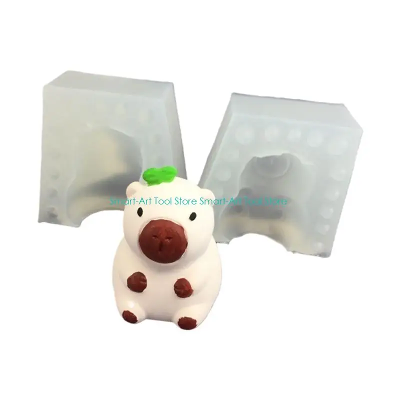 E1PB Kids Friendly Capybaras Silicone Baking Mould DIY Dessert Craft Family Activity
