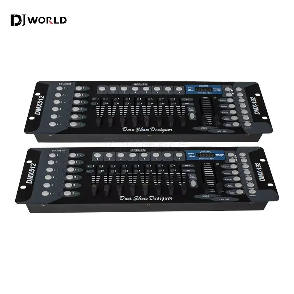 2 buah/set 192 pengontrol DMX pencahayaan panggung konsol DMX512 untuk LED Par bergerak kepala sorot cuci perlengkapan DJ efek panggung