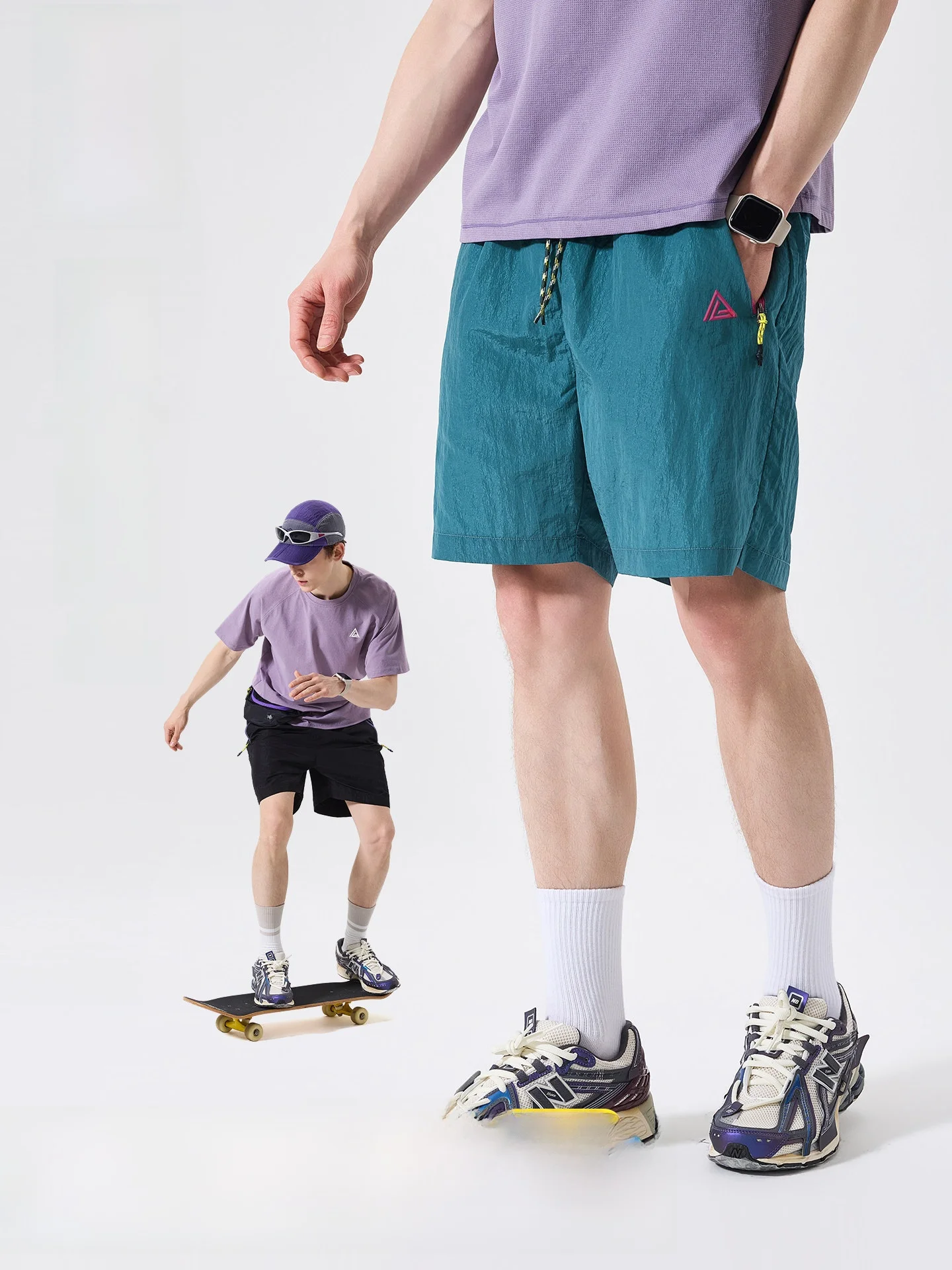 LAZY DAY Outdoor Men's Quick Dry Lightweight Loose Fit Five Inch Shorts Breathable Comfortable Nylon Sporty Summer Shorts