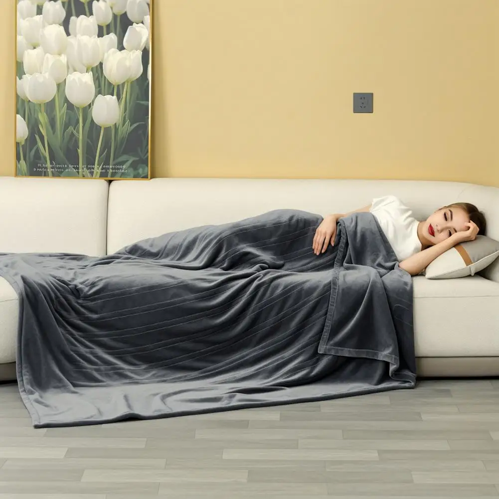Electric Blanket, Dual-Sided Flannel Electric Heating Blanket, 10 Levels Adjustable Temperature Over-Heat Protection