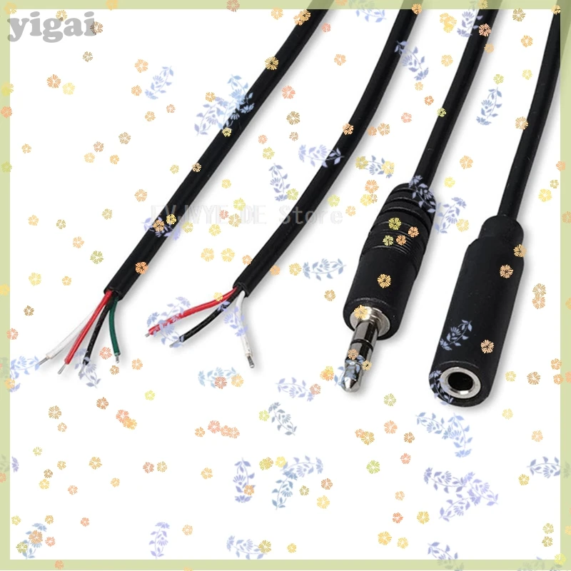 25CM 2.5mm Mono Male Female Plug 2pin 3pin Extension Wire 3pole 4pole Connector Cable DIY Microphone Audio Repair Cable 1/5pcs