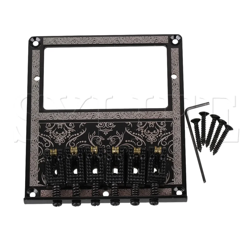

Black Alloy Flower Pattern Humbucker Bridge Saddle for Electric Guitar
