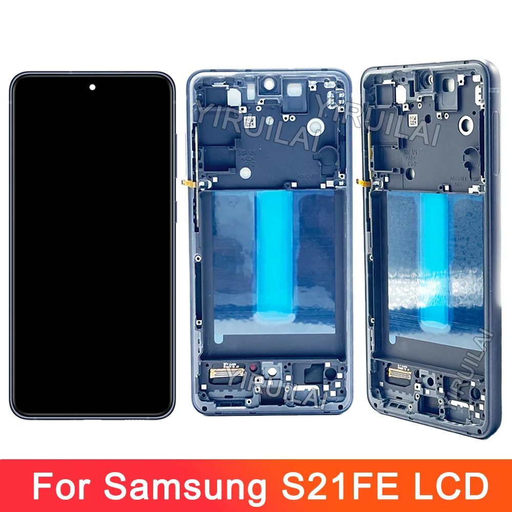 TFT for Samsung Galaxy S21 FE 5G LCD Display Touch Screen Digitizer with Frame For Samsung S21 FE G990B G990B/DS Screen Assembly