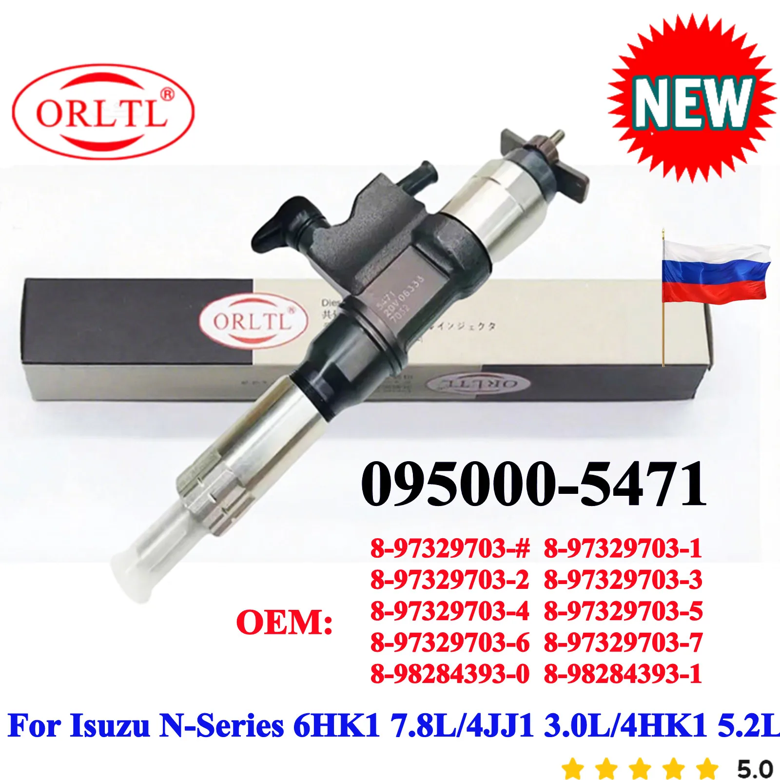 

ORLTL 4HK1 и 6HK1 095000-5471 095000-8901 973297035 Форсунка 086547479165 Новая форсунка дизельного топлива, подходит для Denso Isuzu
