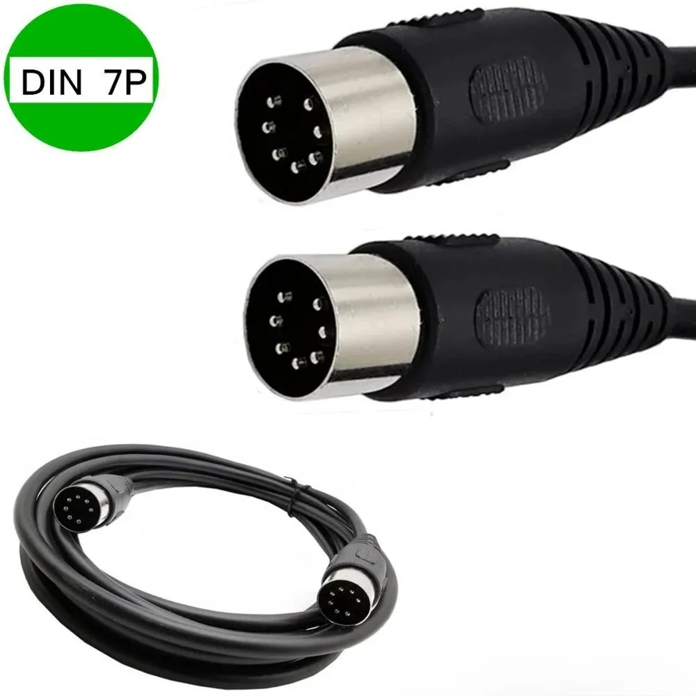 Image of 7-poliges DIN-Stecker-zu-Stecker-MIDI-Kabel, 1 m/1,5 m/3 m Controller-Schnittstellenkabel für elektronische Musikinstrumente und MIDI-Geräte