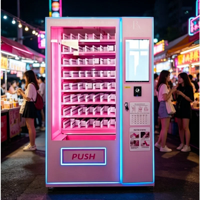 Customized Beauty Vending Machine with LED & Custom Logo, Self‑Service Equipment for Cosmetic Shops Brand Display & Retail Use