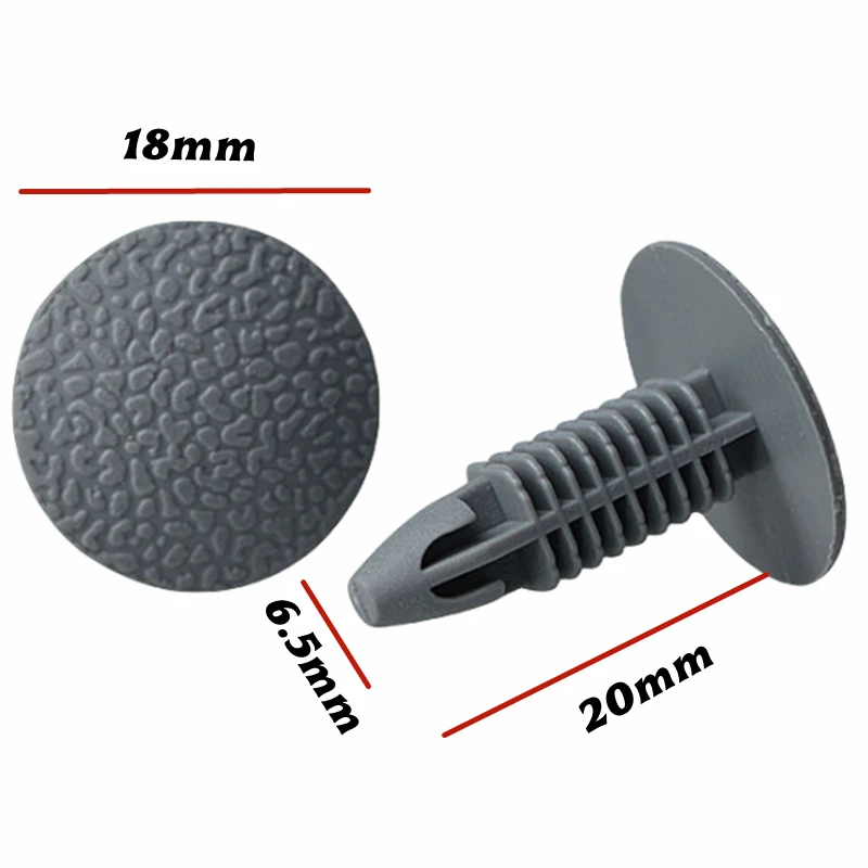 

20 шт. для отверстия 6,5 мм OE: 90467-09077 MB189333 фиксированные зажимы для багажника автомобиля, фиксаторы салона автомобиля A51