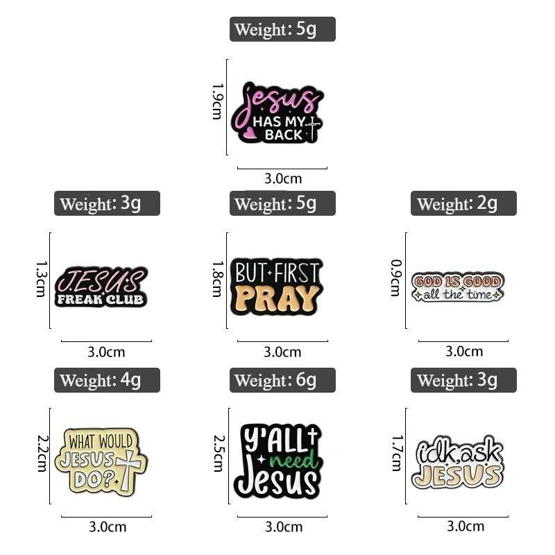 Metal Badges Related To Jesus Elements Spilla Brooches Pins Clothing Backpacks Personalized Diy Popular Decorative Accessories