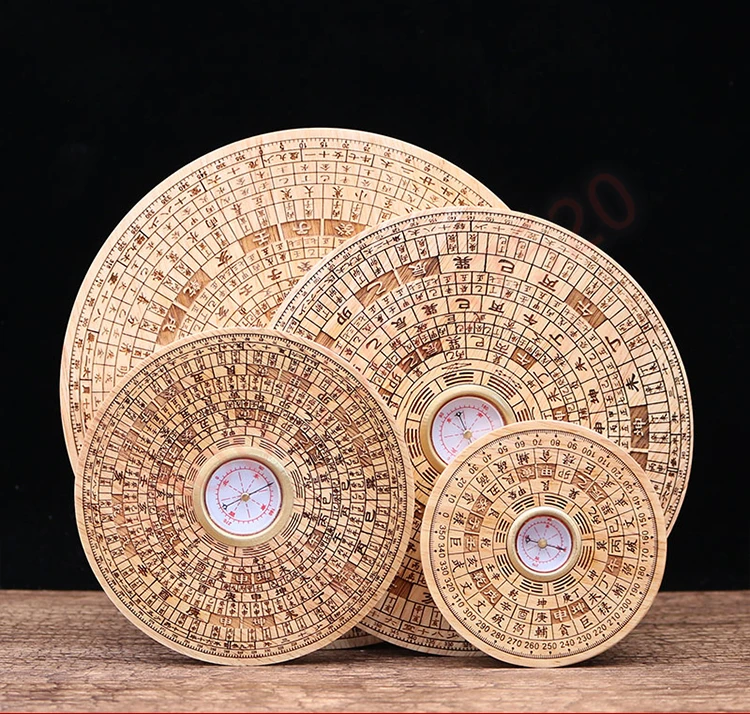 Kaiguang 2, 3, 5, 6 inches, solid wood peach wood compass, high precision professional feng shui compass, circular compass