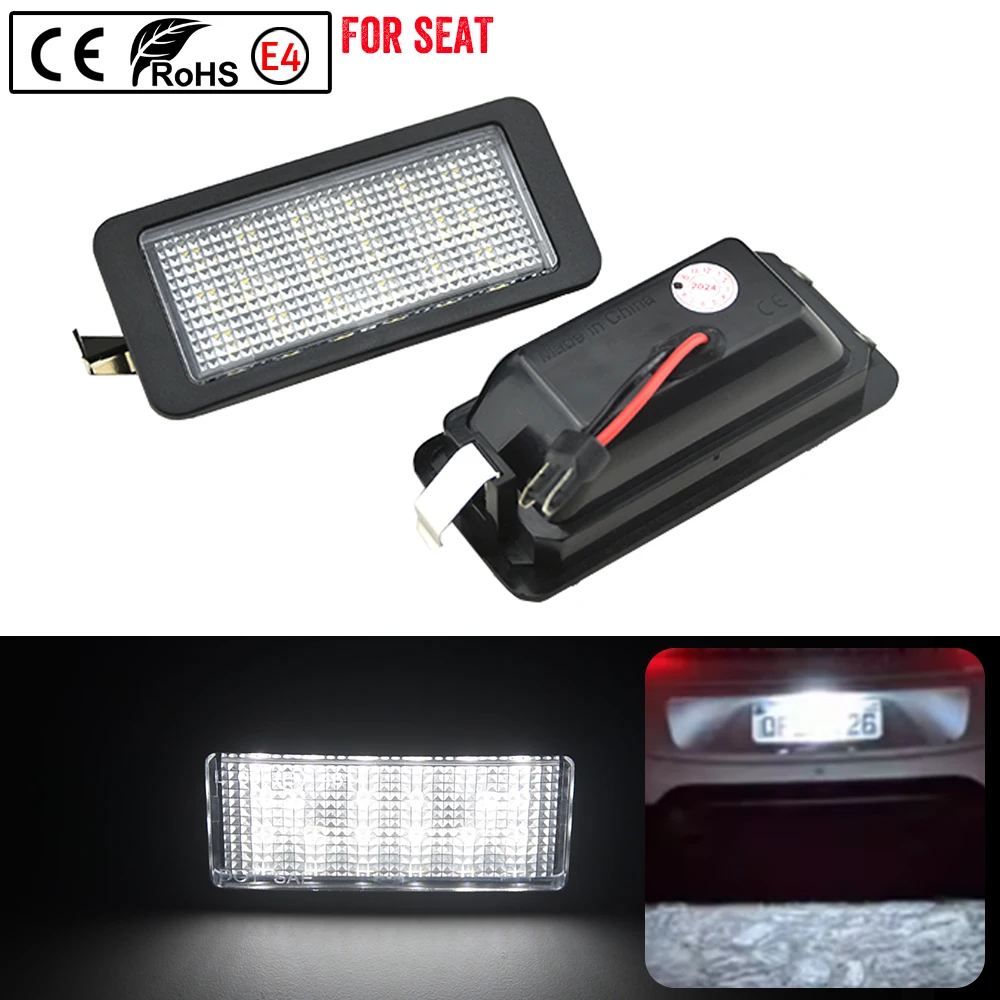 

LED License Plate Fit For Seat Ibiza IV MK4 6J/6P 5-door 08-16（Not for facelift models）Canbus Error Free Rear Tag Lamp Lights
