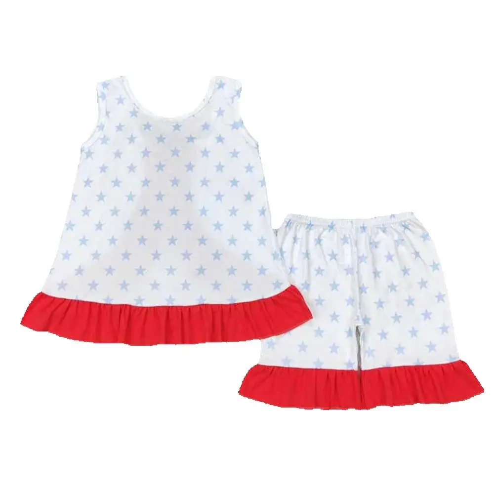 

GSSO1217 RTS baby girl clothes patriotic toddler girl summer outfit