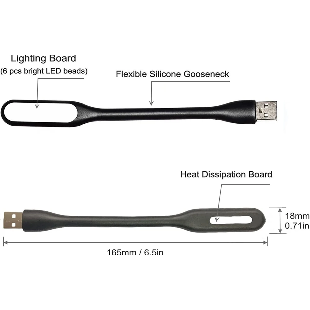 مصابيح ليلية صغيرة محمولة ، مصباح كتاب شريط 5 فولت ، حماية عين غرفة النوم للوحة مفاتيح الكمبيوتر ، شريط إضاءة LED USB ، مصابيح قراءة للتخييم ، مصباح