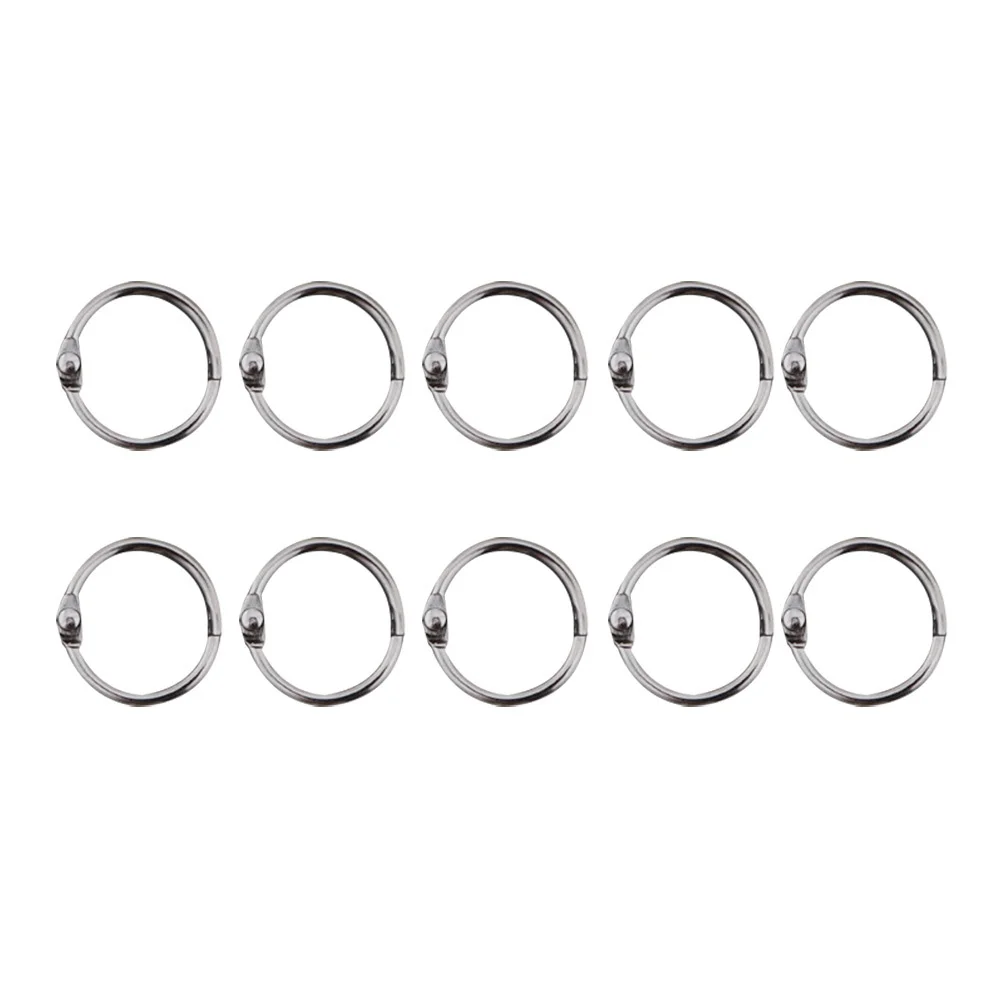 50pcs 20Mm Metal Book Rings Loose Leaf Binder Circles For Memo File Keyring Scrapbook Snap Ring Swivel Rivet Album Fastener