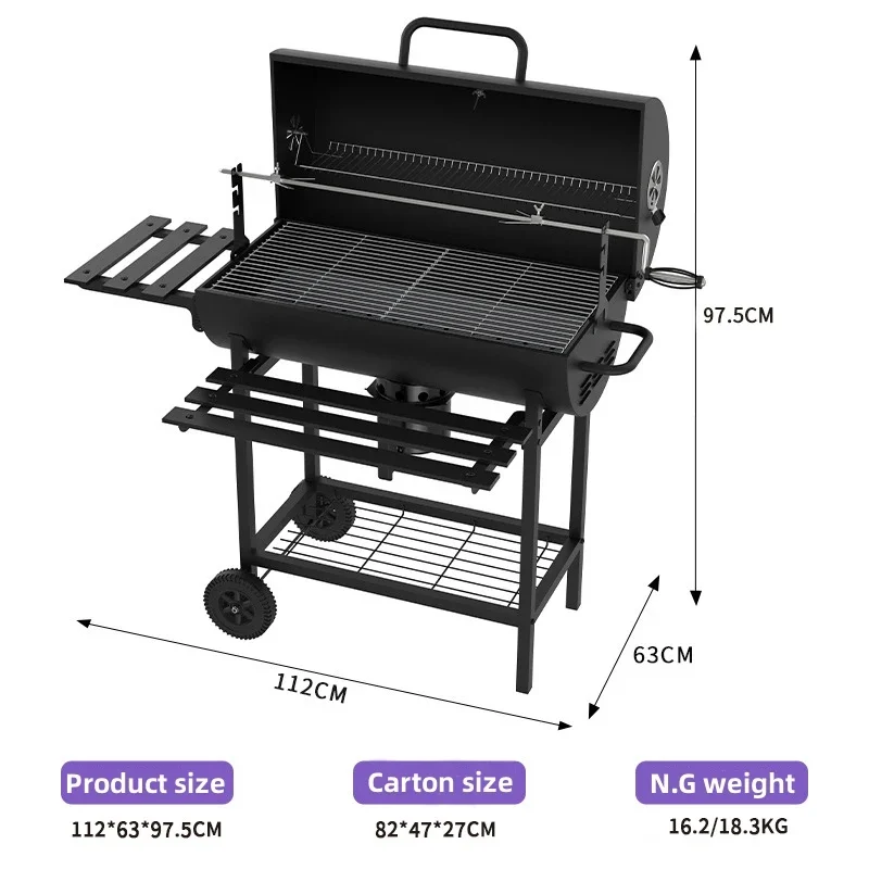 Portable bbq grill camping home multi-functional barbecue stew integrated grill net height adjustable bbq grills outdoor