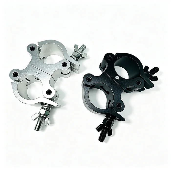 20pcs Load500kg Stage Lighting Clamp Fit Tube44-53MM1.73-2.09in Aluminum Coupler Light Hook Clamp Coupler Quick Release Hook