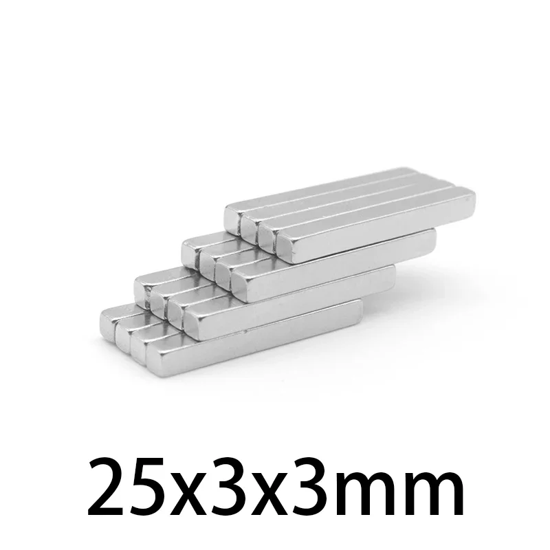 25x3x3mm Block Powerful Magnets Strong Magnets For Fridge, DIY, Building, Scientific, Craft, Education, Office, 25x3x3  25*3*3