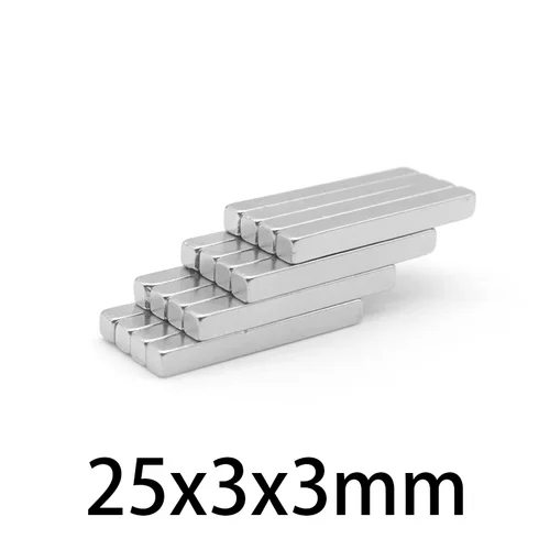 Imagen 1 del producto Bloque de 25x3x3mm, imanes potentes, imanes fuertes para nevera, bricolaje, edificio, científico, artesanía, educación, oficina, 25x3x3 25*3*3