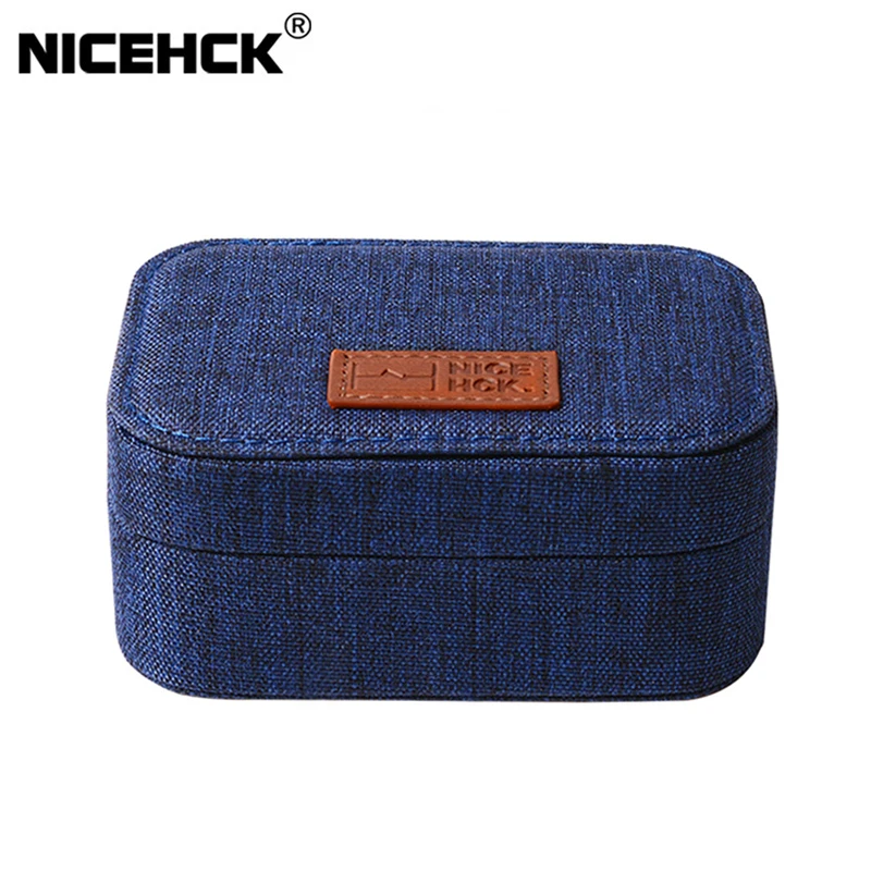 NiceHCK High-end Canvas Earphone Case Portable Storage Earbud Box Shock Absorption Headset Cable Bag Accessory For NX7MK4/ST-10