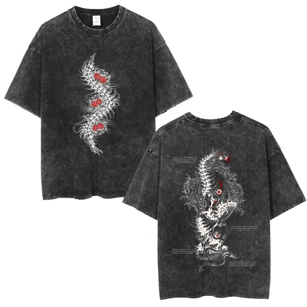

Washed Vintage Anime Tokyo Ghoul Kaneki Ken Centipede Graphic T-shirt Men Women Cotton Retro T-shirts Casual Oversized T Shirts
