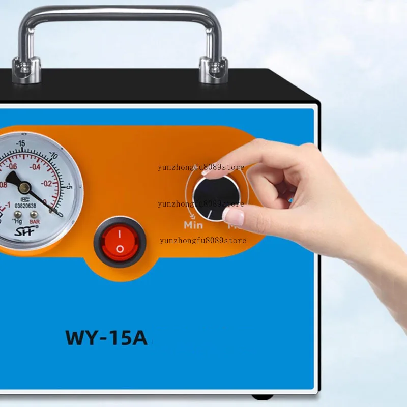 AC 220V Portable Oil‑Free Vacuum Pump Low Noise Adjustable Flow Suction Filtration Device for Liquid Sample Filter Processing