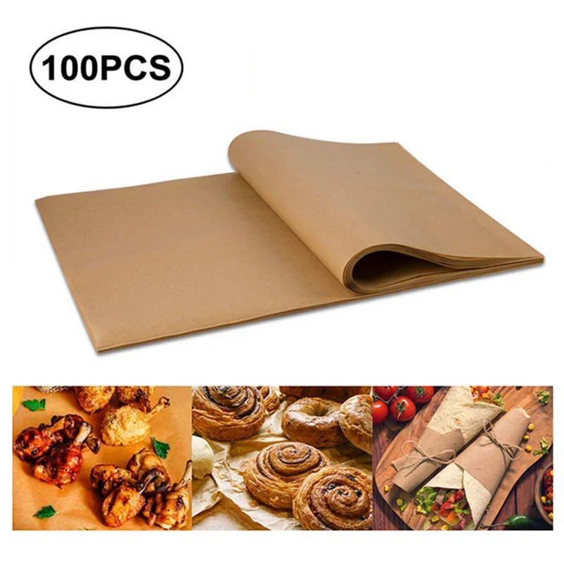 100pcs Round Barbecue Paper Practical Design Easy to Clean Up for Kitchen Cooking Gadgets
