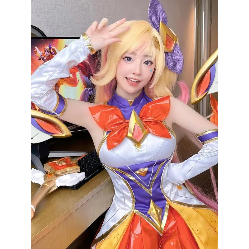 Game Star Guardian Seraphine Cosplay LOL League of Legends Costume Wig Anime Sexy Woman Dress Outfit Halloween Fullsets New Skin