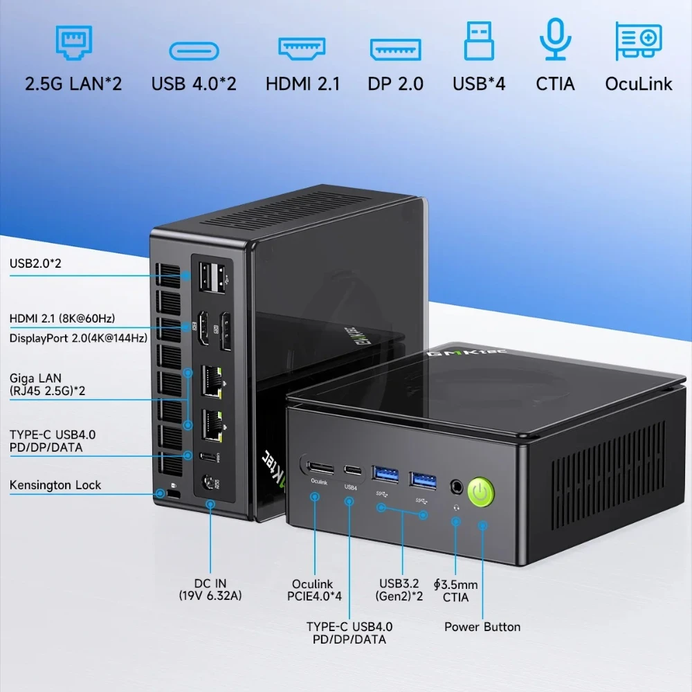 GMKtec K8 Plus Mini PC AMD R7-8845HS NUCBOX Window 11 Pro AMD