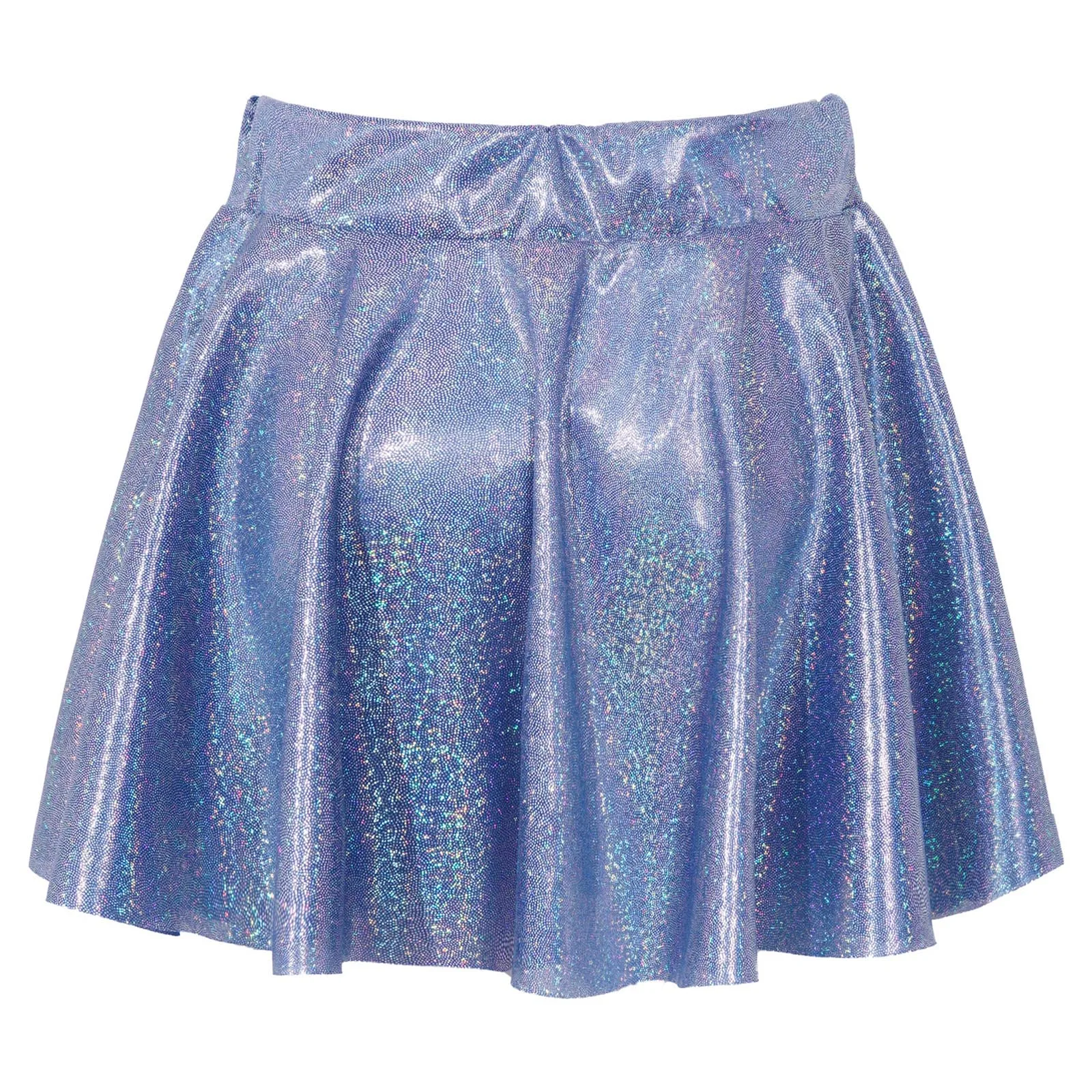 Girls Shiny Metallic Mini Skirt A-Line Skater Skirt Pleated Skirt Ballet Dance Sports Tutu Skirt Stage Performance Jazz Costume