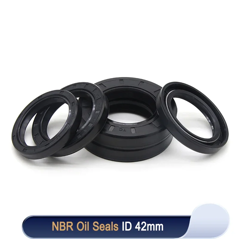 

1pcs NBR Oil Seal ID 42mm TC42*55/56/58/60/62/65/68/70/72/75/80*5/7/8/9/10/12mm Nitrile Rubber Shaft Double Lip Oil Seals Gasket