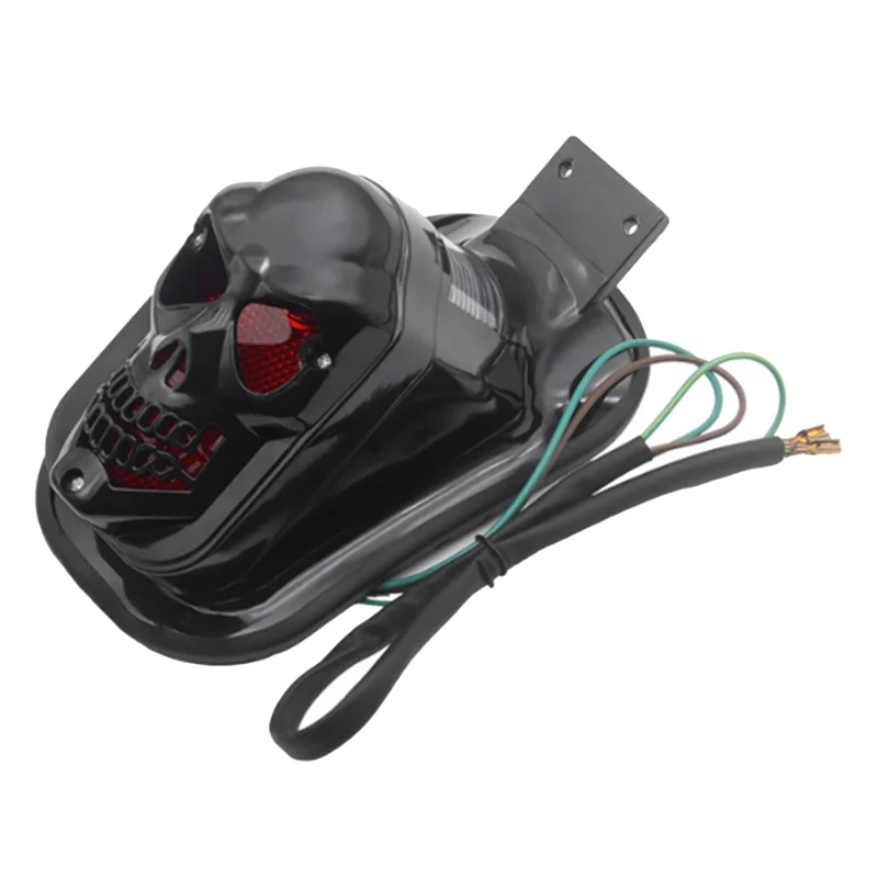 

Motorcycle Skull Rear Light Turn Signal Brake Lamp License Plate Lamp Rear Tail Light Motorcycle Accessories-A14Z