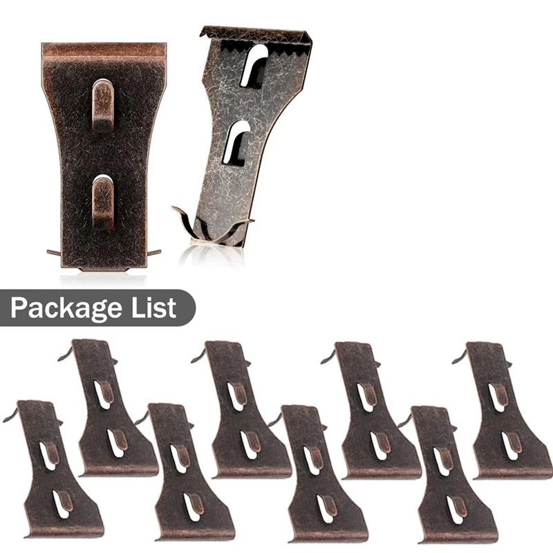 8 Brick Clips For Hanging Brick Hooks Brick Clips For 2-1/4In To 2-3/8In Tall Bricks Metal Brick Hook Spring Steel Clips Durable