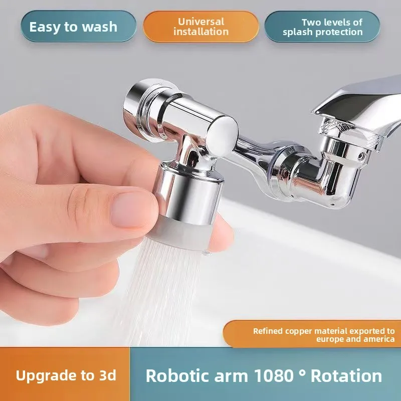 صنبور دوار متعدد لصنابير المطبخ موسع الحنفية روبوت الذراع صنبور تمديد جهاز اكسسوارات الحمامات الحمام القابلة للتمديد
