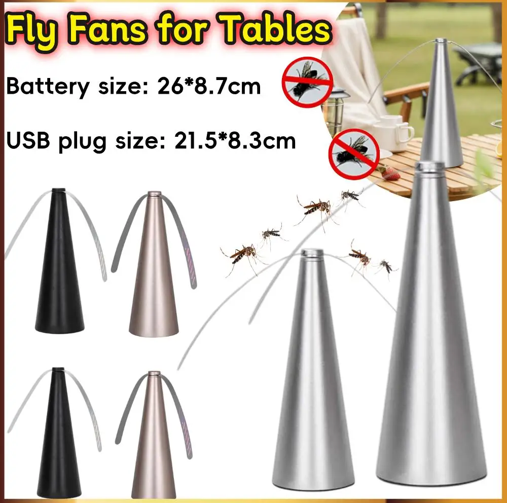 

Portable Fly Fans Fly Spinner for Table Fly Destroyer Keep Flies Bugs Away From Food Outdoor Kitchen Fly Repellent Fan for BBQ