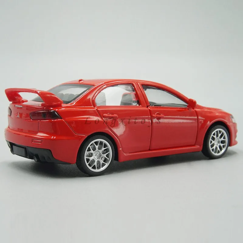 Modèle de voiture en métal moulé sous pression 1:41, réplique Miniature Lancer Evolution, jouet à retirer, cadeaux pour enfants