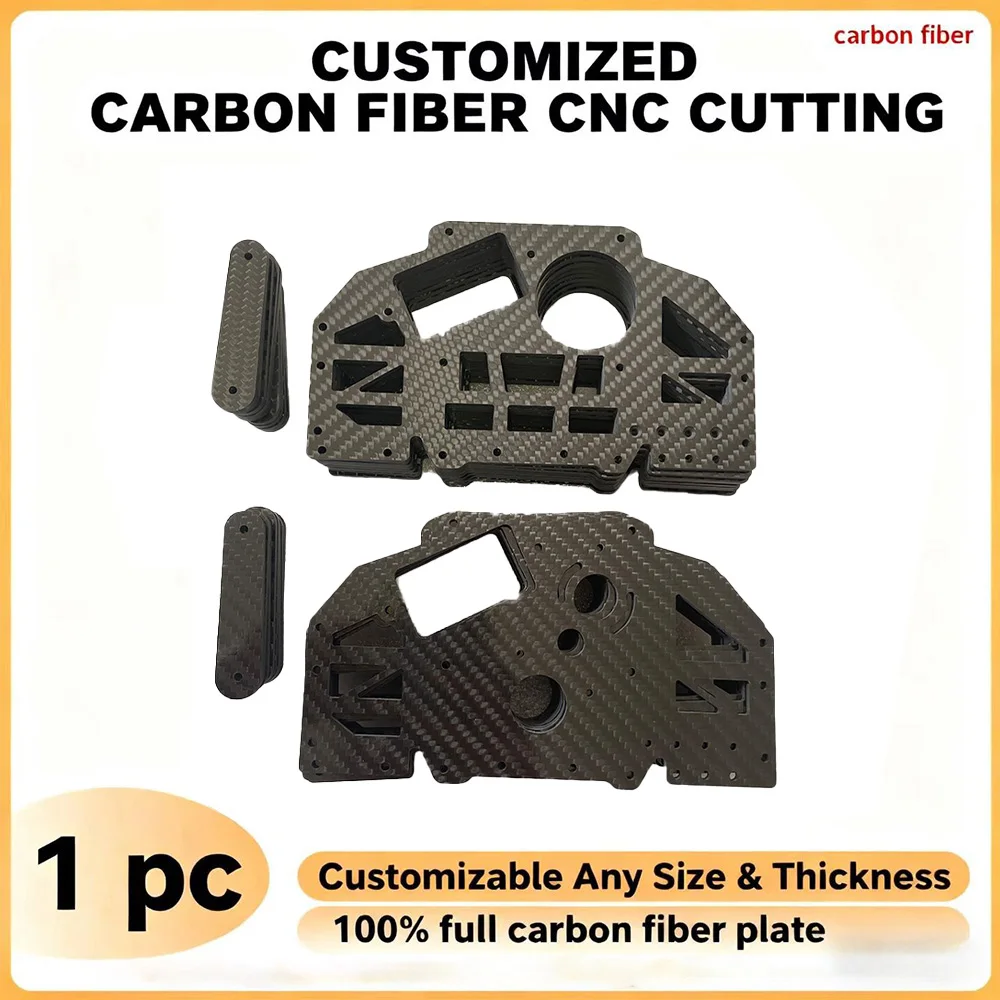 

Custom carbon fiber sheet cutting and processing for remote control aircraft, drones, and racing car parts CNC machining