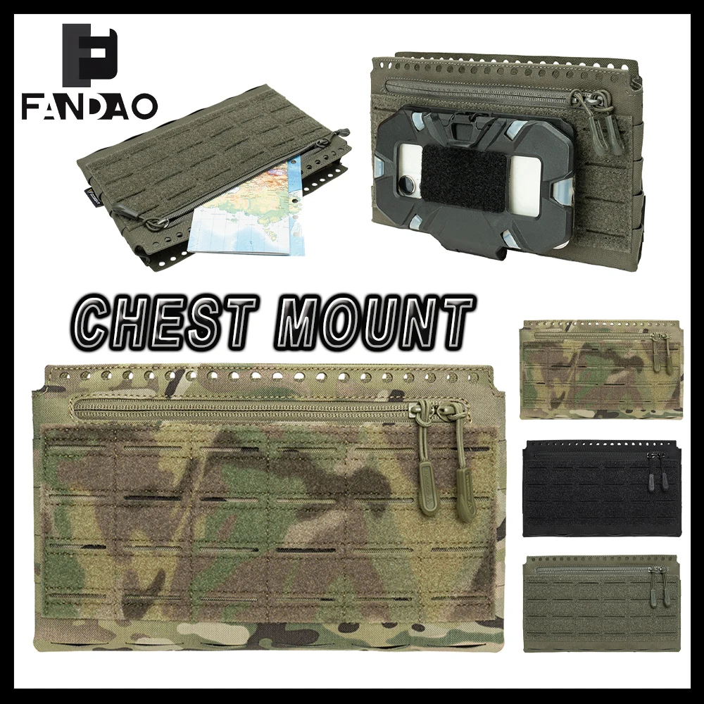 

Tactical MK5 Quick-Release Front Attack Panel MOLLE Multi-Function Airsoft Laser Cut Chest Mount Bag for SS Style Paintball Vest