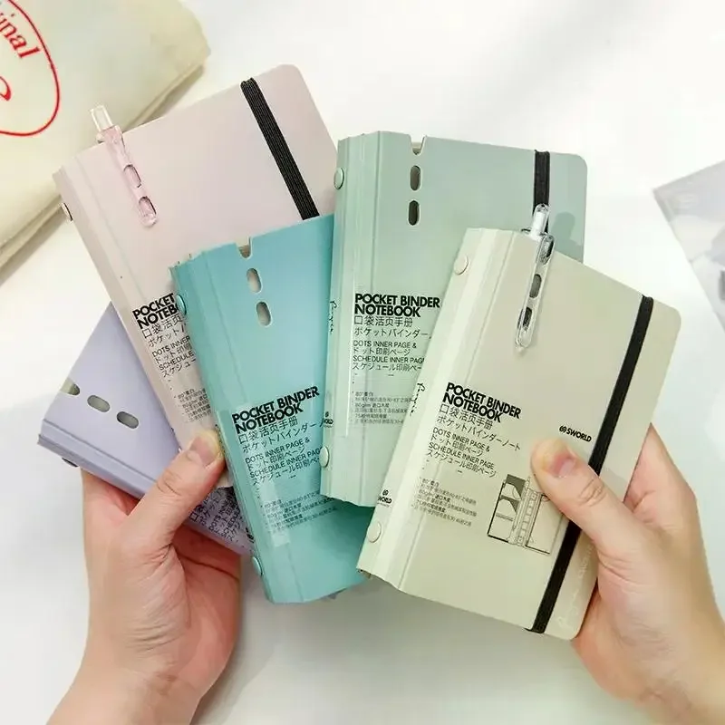 A7 Loose-leaf Business Office Notebook Journal 40 Sheets Pocket Binder Diary Journal Planner Notebook School Stationery