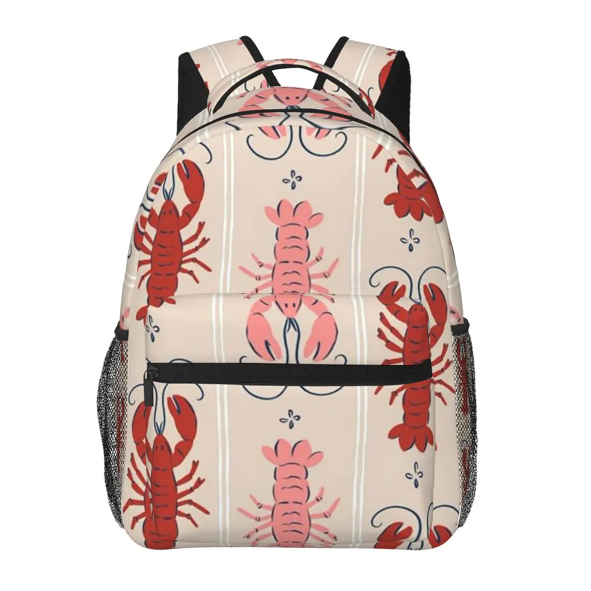 

Lobster Pattern Student Backpack School Bag Hiking Travel Daypack for Men Women Fashion Bookbag Shoulder Bags