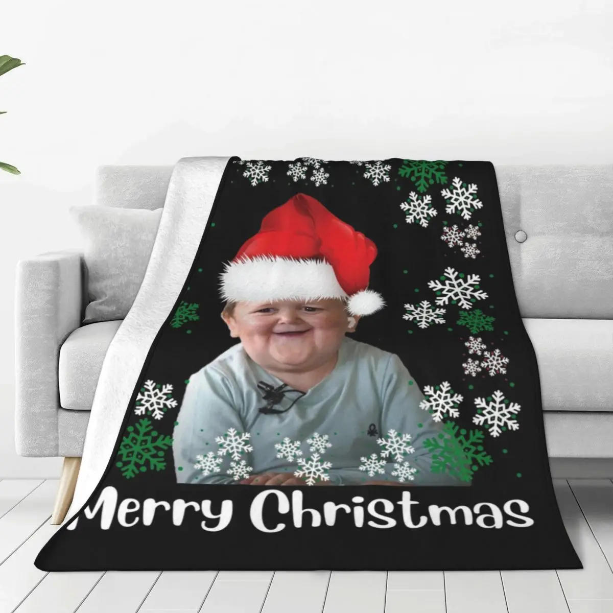 Funny Mini Khabib Hasbulla Magomedov Inspired Christmas Plush Blankets Awesome Throw Blanket for Home Bedspreads