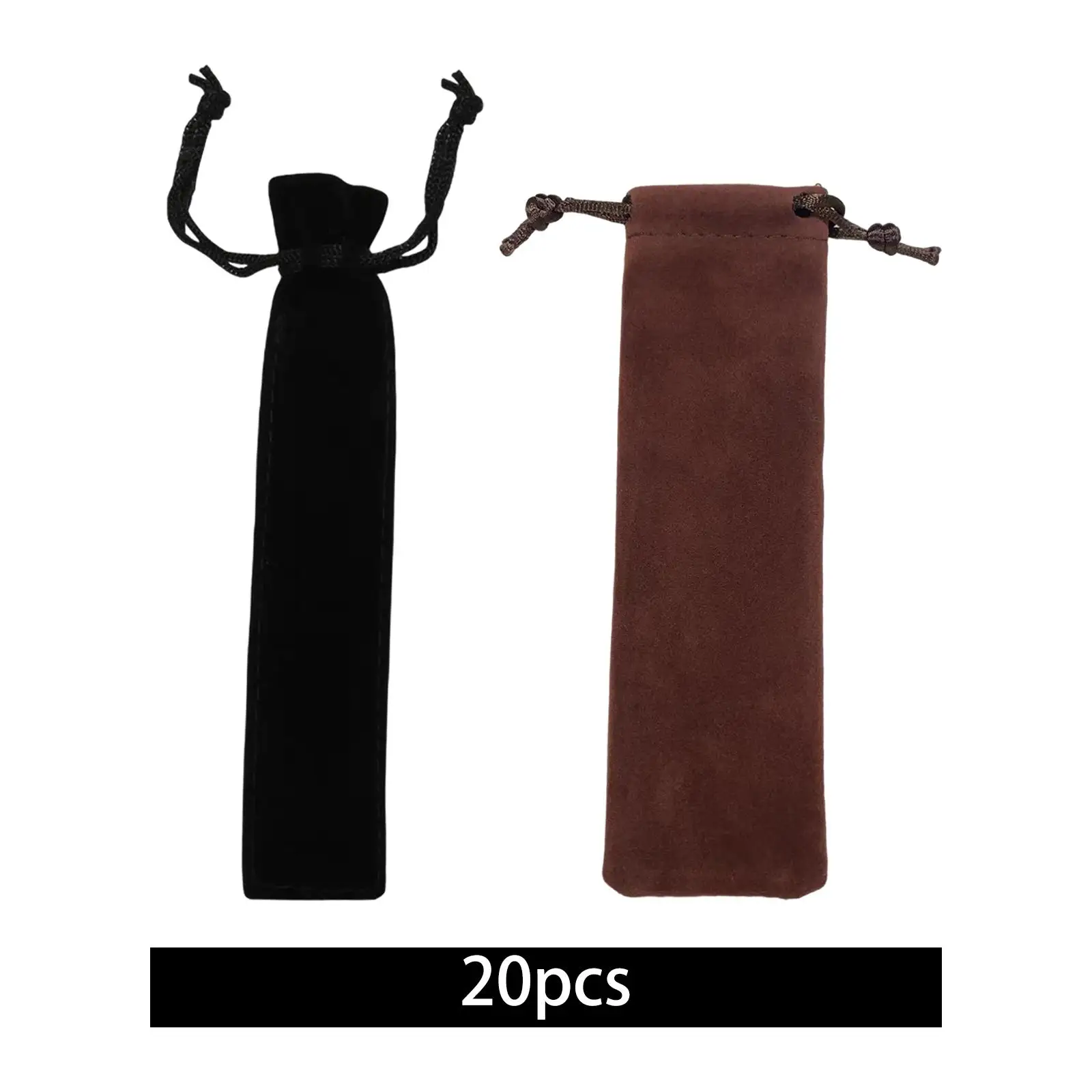 Portable Velvet Pen Pouch Drawstring Pencil Case Flannelette Sleeve for School Gift Accessories