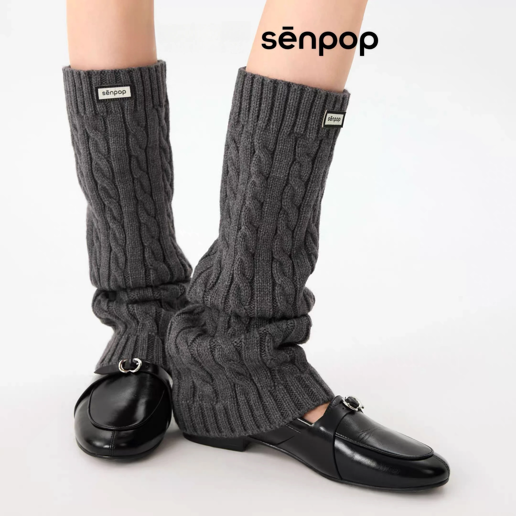 جوارب Senpop النسائية المصنوعة من الصوف المكدس #2