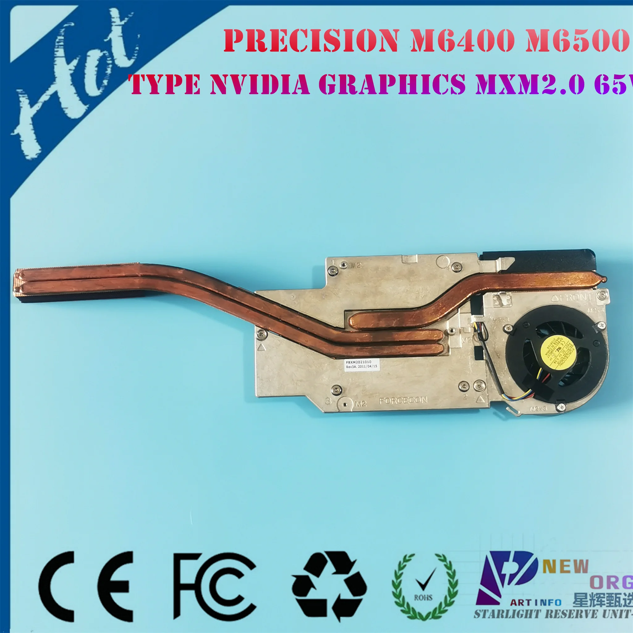 

NEW ORG Laptop Heatsink model fan FOR DELL PRECISION M6400 M6500 series VGA GPU cards thermal fan 65Walt copper