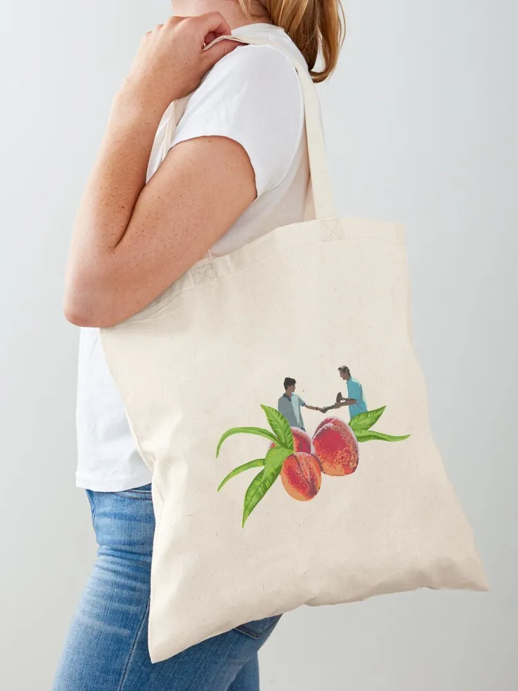 peaches Tote Bag canvas tote bags Big bag sacs de shopping eco bag folding